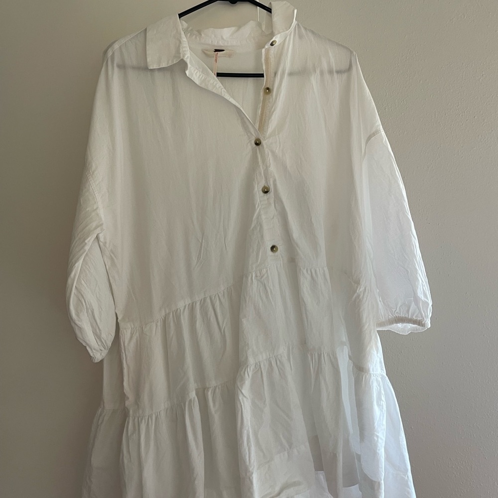 Free people button down coverup/dress
